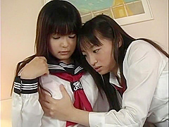 Crazy Japanese chick Riku Shiina, Jyuri Hoshino in Incredible Lesbian, teens 18+ JAV scene