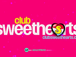 Sandy licks Erika from head to toe for ClubSweethearts