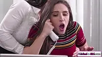 Busty boss gets her ass fucked by her lesbian applicants