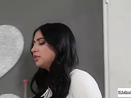 Stepmom pussy licking petite stepdaughter after spanking