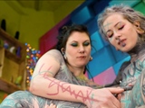 Alternative hotties fuck with TATTOOED Guy